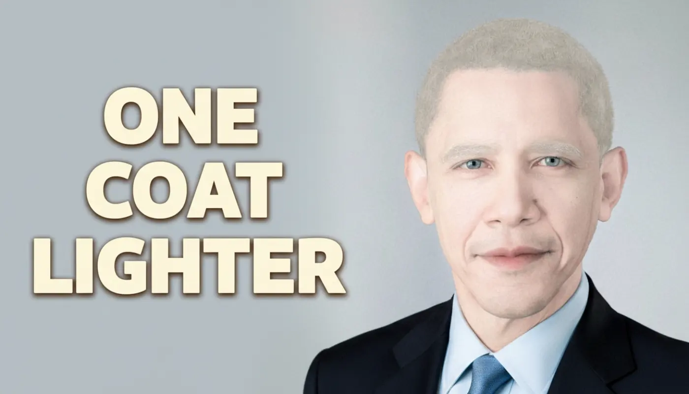 Banner: One coat lighter.
